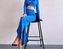 Комплект: топ + спідниця с розрізами  Комплект: топ + спідниця с розрізами  | PUSHKA SHOP