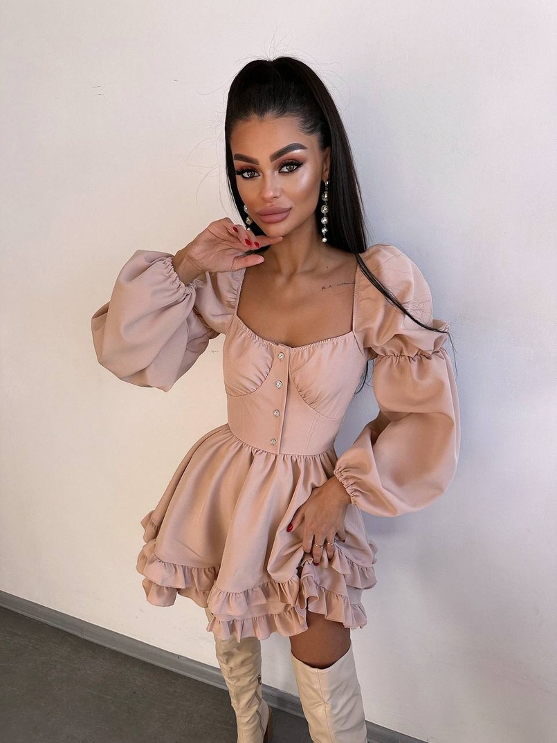 Лялькова сукня з пишною спідницею та корсетним верхом  | PUSHKA SHOP