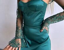 Атласна корсетна сукня-бюстьє + мереживне болеро Атласна корсетна сукня-бюстьє + мереживне болеро | PUSHKA SHOP