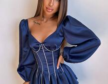 Комплект: сукня з подвійною спідницею + корсет, декорований стразами    Комплект: сукня з подвійною спідницею + корсет, декорований стразами    | PUSHKA SHOP