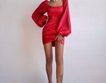 Атласний  комплект: корсет + спідниця з драпіруванням Атласний  комплект: корсет + спідниця з драпіруванням | PUSHKA SHOP