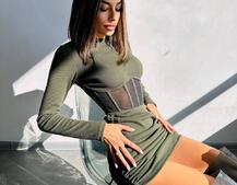 Сукня-міні  з елементами корсету  Довжину спідниці можна регулювати  Сукня-міні  з елементами корсету  Довжину спідниці можна регулювати  | PUSHKA SHOP