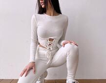 Трикотажний комплект: корсетний топ + легінси Трикотажний комплект: корсетний топ + легінси | PUSHKA SHOP