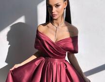 Романтична сукня міді з відкритими плечима та пишною спідницею | PUSHKA SHOP