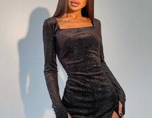 Сяюча оксамитова сукня   | PUSHKA SHOP