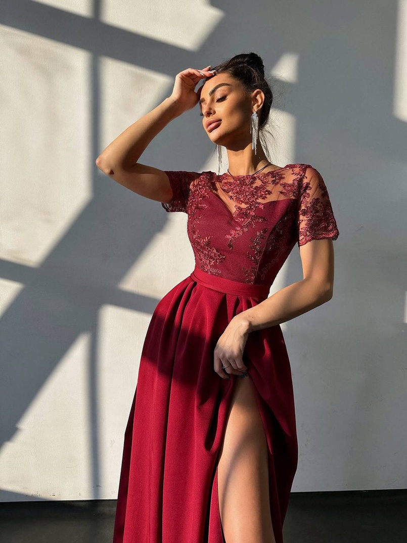 Сукня максі з мереживом  Сукня максі з мереживом  | PUSHKA SHOP