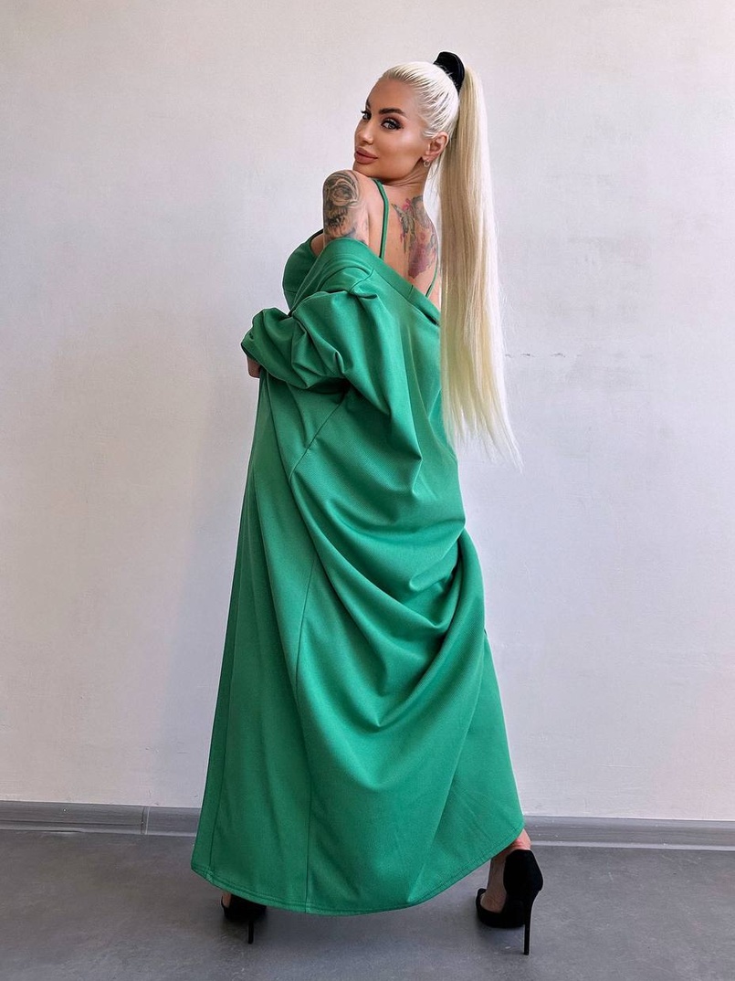 Комплект: сукня з філіжанками + кардиган максі з теплого рубчика  Комплект: сукня з філіжанками + кардиган максі з теплого рубчика  | PUSHKA SHOP