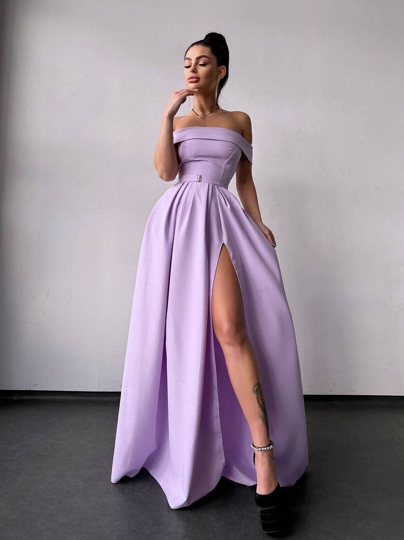 Сукня максі з відкритими плечима  Сукня максі з відкритими плечима  | PUSHKA SHOP