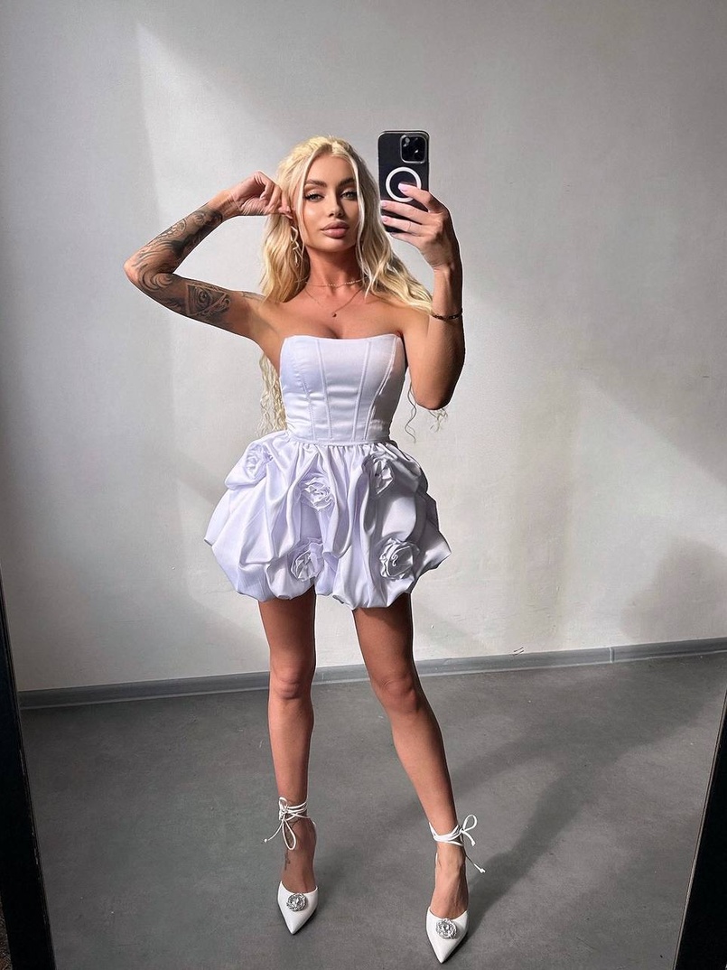 Комплект: корсет з  + спідниця декорована трояндами  Комплект: корсет з  + спідниця декорована трояндами  | PUSHKA SHOP