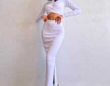 Комплект: топ + спідниця с розрізами  Комплект: топ + спідниця с розрізами  | PUSHKA SHOP