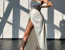 Комплект: корсет, декорований стразами + спідниця максі з драпіруванням  Комплект: корсет, декорований стразами + спідниця максі з драпіруванням  | PUSHKA SHOP