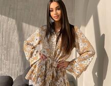 Сукня міні на гудзиках,декорована мереживом  Сукня міні на гудзиках,декорована мереживом  | PUSHKA SHOP