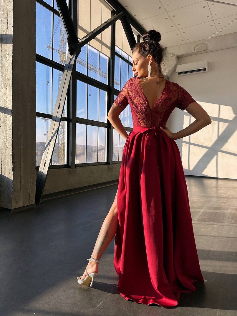 Сукня максі з мереживом  Сукня максі з мереживом  | PUSHKA SHOP