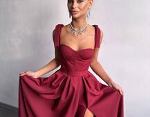 Сукня максі із чашечками та корсетним верхом | PUSHKA SHOP