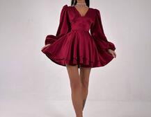 Атласна корсетна сукня  з пишною подвійною спідницею  Атласна корсетна сукня  з пишною подвійною спідницею  | PUSHKA SHOP