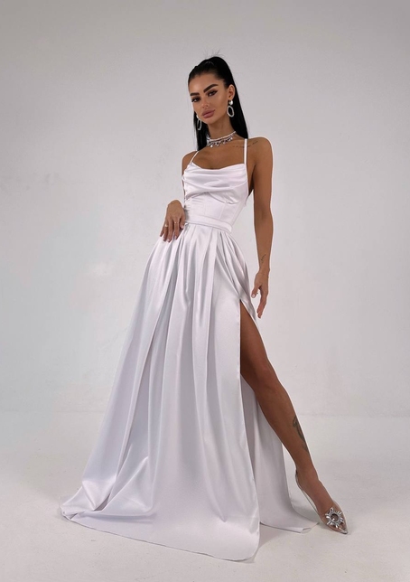 Атласний комплект: корсет + спідниця максі  | PUSHKA SHOP