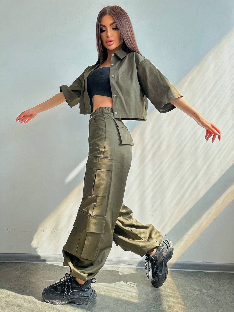 Комплект:  сорочка та штани карго Комплект:  сорочка та штани карго | PUSHKA SHOP