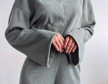 Повсякденний костюм із теплого трикотажу-рубчика Повсякденний костюм із теплого трикотажу-рубчика | PUSHKA SHOP