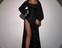 Сяючий комплект: корсет + спідниця  максі з драпіруванням Сяючий комплект: корсет + спідниця  максі з драпіруванням | PUSHKA SHOP