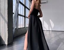 Сукня максі  з розрізом на спідниці  Сукня максі  з розрізом на спідниці  | PUSHKA SHOP