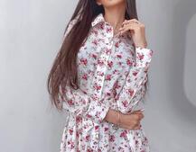 Цветочное платье-рубашка на пуговицах Цветочное платье-рубашка на пуговицах | PUSHKA SHOP