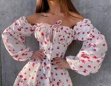 Сукня з воланами та шнурівкою  по спинці Сукня з воланами та шнурівкою  по спинці | PUSHKA SHOP