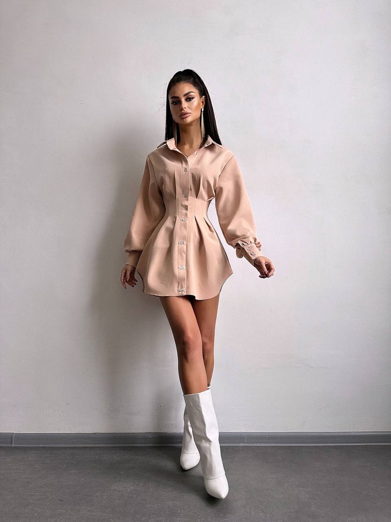 Приталена сорочка + корсет  | PUSHKA SHOP