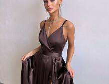 Атласна сукня максі  | PUSHKA SHOP