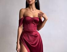 Атласний комплект: корсет бюстʼє + спідниця максі  | PUSHKA SHOP