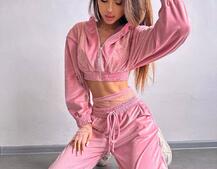 Велюровий комплект декорований стразами( бомбер+ рукавички+ штани + трусики) Велюровий комплект декорований стразами( бомбер+ рукавички+ штани + трусики) | PUSHKA SHOP