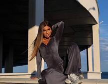 Велюровий комбінезон кльош Велюровий комбінезон кльош | PUSHKA SHOP