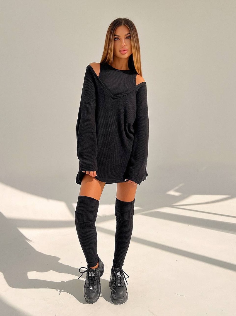 Трикотажна сукня-двійка + гетри  | PUSHKA SHOP