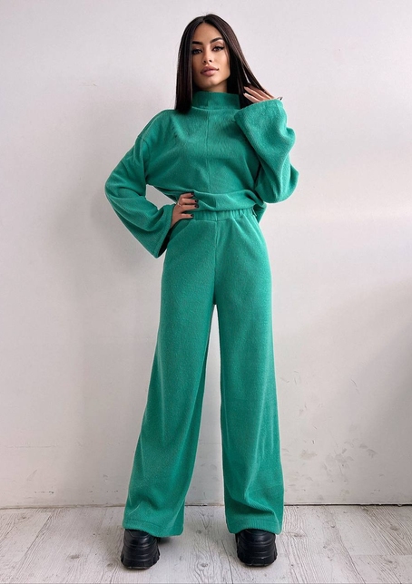 Повсякденний костюм із теплого трикотажу-рубчика Повсякденний костюм із теплого трикотажу-рубчика | PUSHKA SHOP