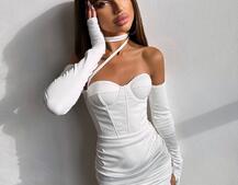 Корсетна сукня міні з філіжанками  | PUSHKA SHOP