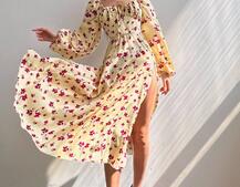 Сукня міді з квітковим принтом  Сукня міді з квітковим принтом  | PUSHKA SHOP