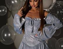 Сукня із пишною спідницею та воланами Сукня із пишною спідницею та воланами | PUSHKA SHOP