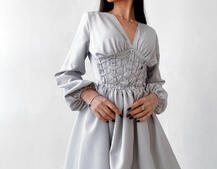 Платье с корсетной вставкой и пышной юбкой   Платье с корсетной вставкой и пышной юбкой   | PUSHKA SHOP