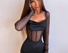 Сукня міні з філіжанками та елементами корсету  Сукня міні з філіжанками та елементами корсету  | PUSHKA SHOP