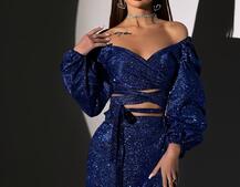 Сяючий комплект: топ  + спідниця  | PUSHKA SHOP