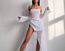 Комплект: корсет з рукавами + спідниця максі Комплект: корсет з рукавами + спідниця максі | PUSHKA SHOP