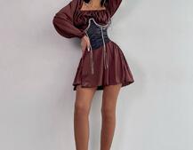 Приталена сукня з шовку  + корсет декорований стразами  Ручна робота  Приталена сукня з шовку  + корсет декорований стразами  Ручна робота  | PUSHKA SHOP