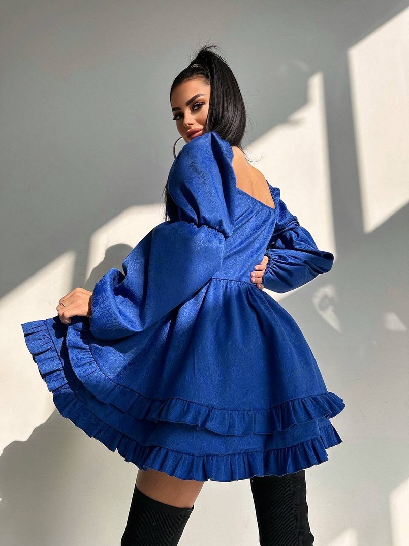 Корсетна сукня  з пишною подвійною спідницею та рюшами  | PUSHKA SHOP