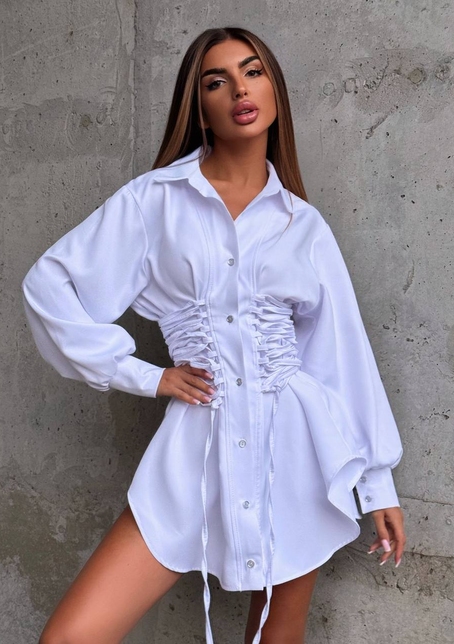 Сукня-сорочка зі шнурівкою Сукня-сорочка зі шнурівкою | PUSHKA SHOP
