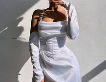 Комплект: корсет з рукавичками + спідниця максі з драпіруванням   | PUSHKA SHOP