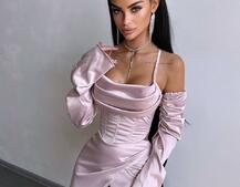 Комплект: корсет з рукавами    + спідниця міні з драпіруванням   Комплект: корсет з рукавами    + спідниця міні з драпіруванням   | PUSHKA SHOP