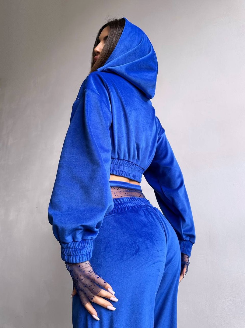 Велюровий комплект декорований стразами( бомбер+ рукавички+ штани + трусики) Велюровий комплект декорований стразами( бомбер+ рукавички+ штани + трусики) | PUSHKA SHOP