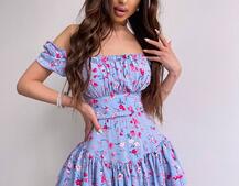 Сукня- міні у квітковий принт Сукня- міні у квітковий принт | PUSHKA SHOP