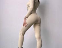 Облягаючий трикотажний комбінезон з елементами корсету  Облягаючий трикотажний комбінезон з елементами корсету  | PUSHKA SHOP