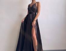 Атласна сукня максі  | PUSHKA SHOP