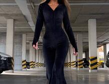 Велюровий комбінезон кльош Велюровий комбінезон кльош | PUSHKA SHOP